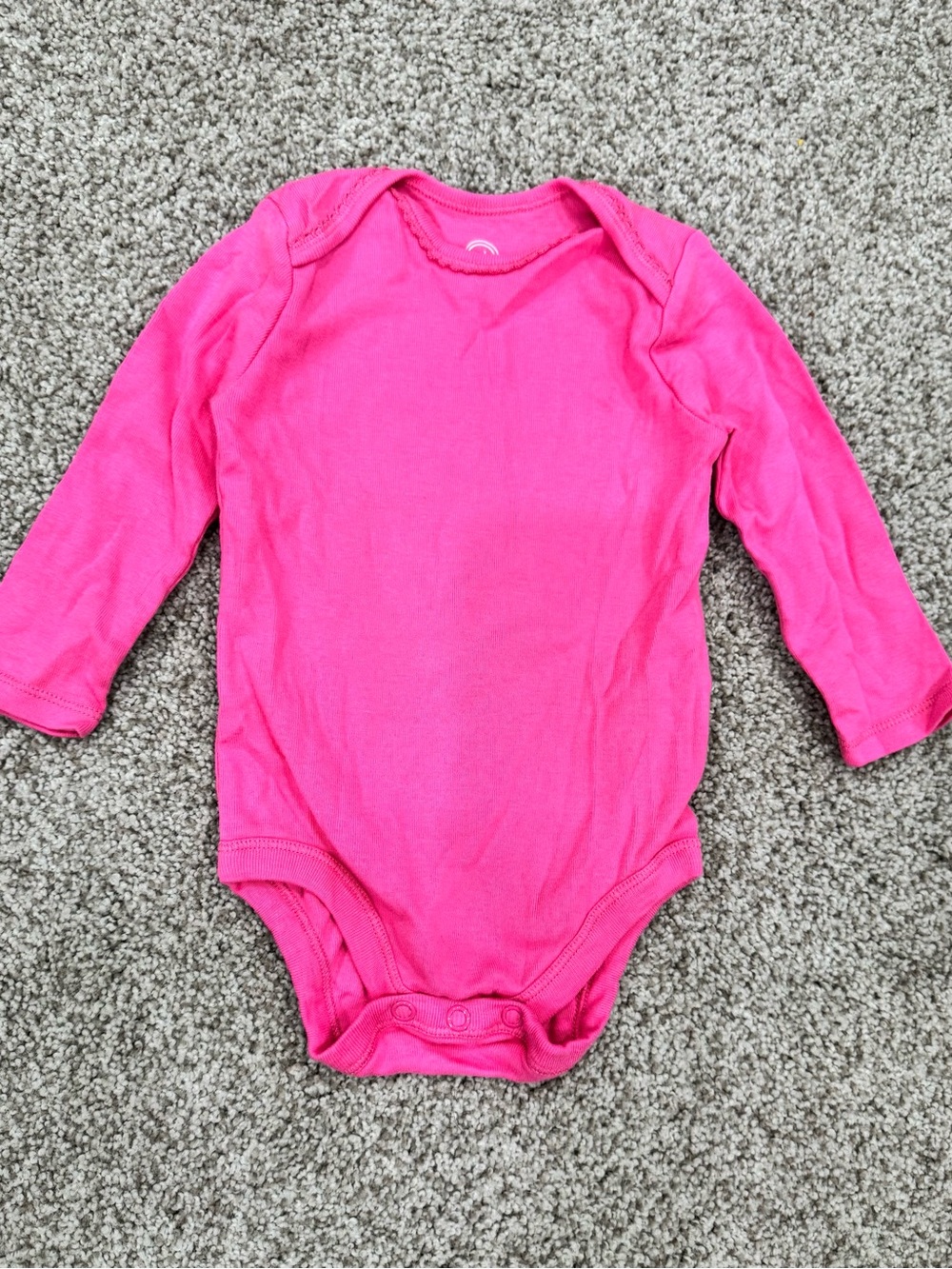 wonder nation Hot Pink Long-Sleeve Baby Bodysuit
